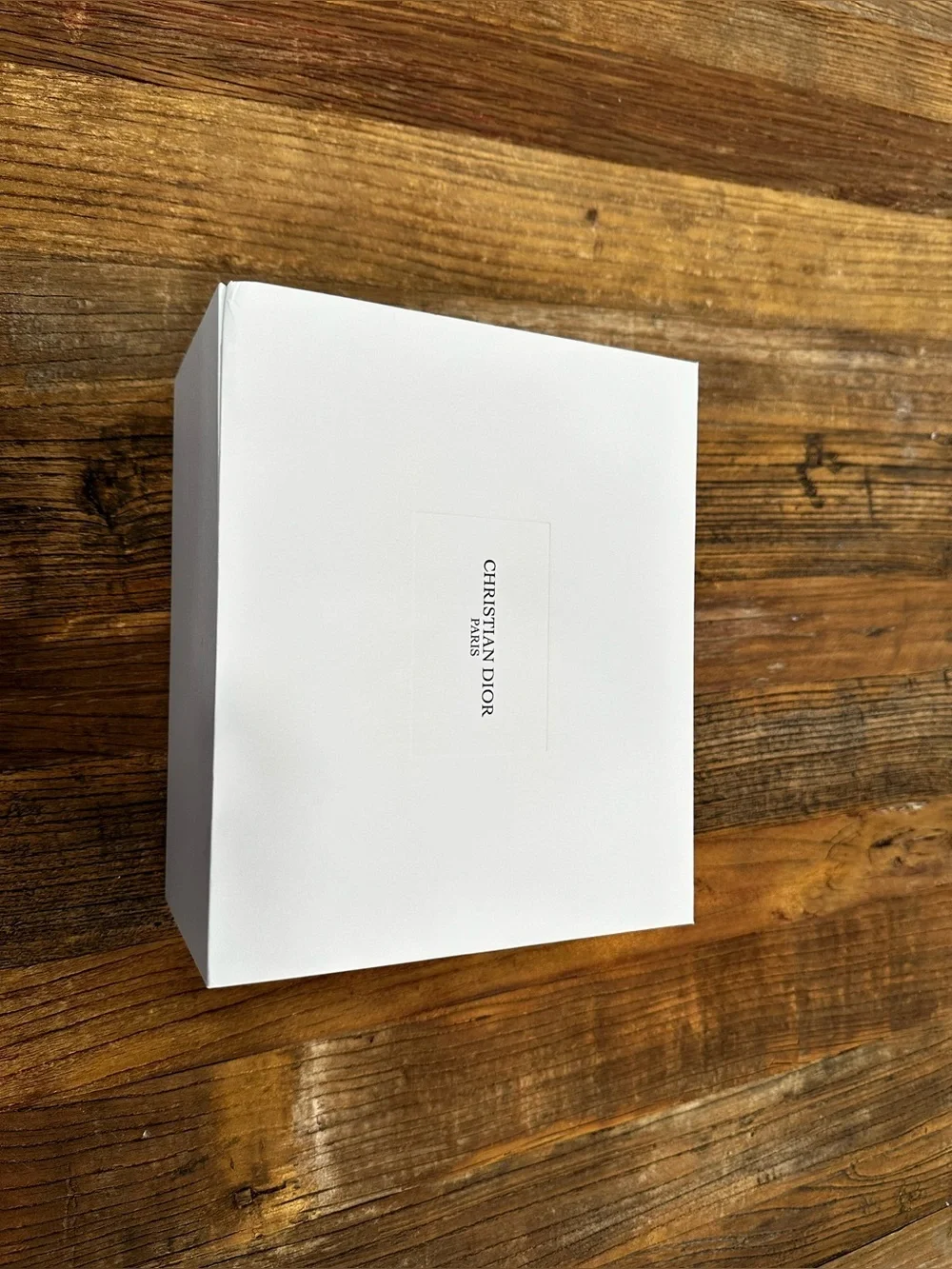 Dior White Branded Gift Box with Black Logo